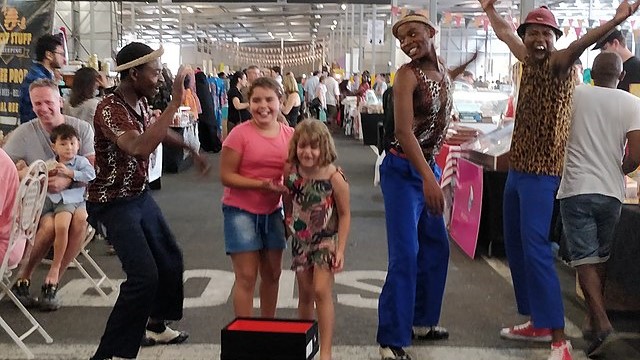 Johannesburg children and youth during Sunday's Roof Market in Rosebank