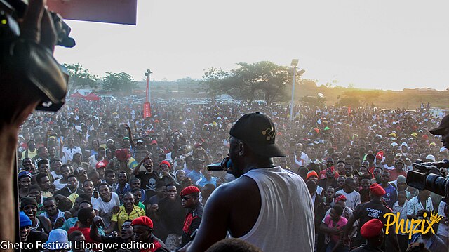 Phyzix in 2019 performing for over 40,000 people at his Ghetto Festival in Lilongwe